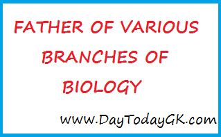 General Knowledge : Father of Branches of Biology