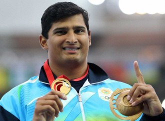 Vikas Gowda Wins Gold in Jamaican International Invitation Meet