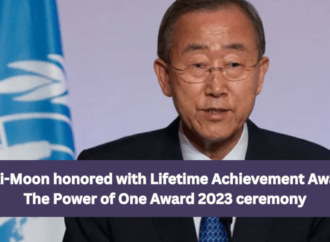 Ban Ki-Moon honored with Lifetime Achievement Award at The Power of One Award 2023 ceremony