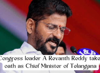 Congress leader A Revanth Reddy takes oath as Chief Minister of Telangana