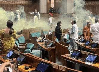 Parliament security breach : 2 intruders jump from gallery, spray gas