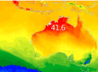 Australia Records Historic Winter Temperature of 41.6°C